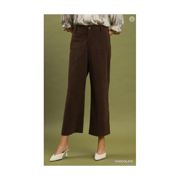 Umgee Corduroy Wide Leg Pants