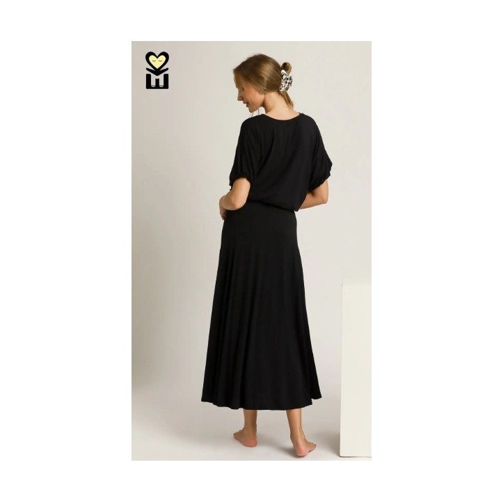 Umgee Bamboo Flare Maxi Skirt