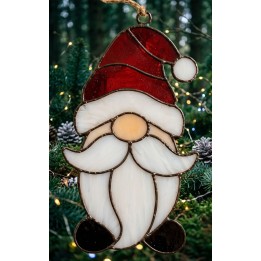 Fall/Winter Santa Gnome Stained Glass Kit